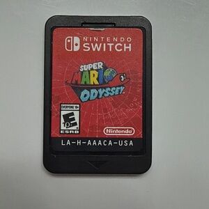 Nintendo Switch Super Mario Odyssey Game Card - Red and Black